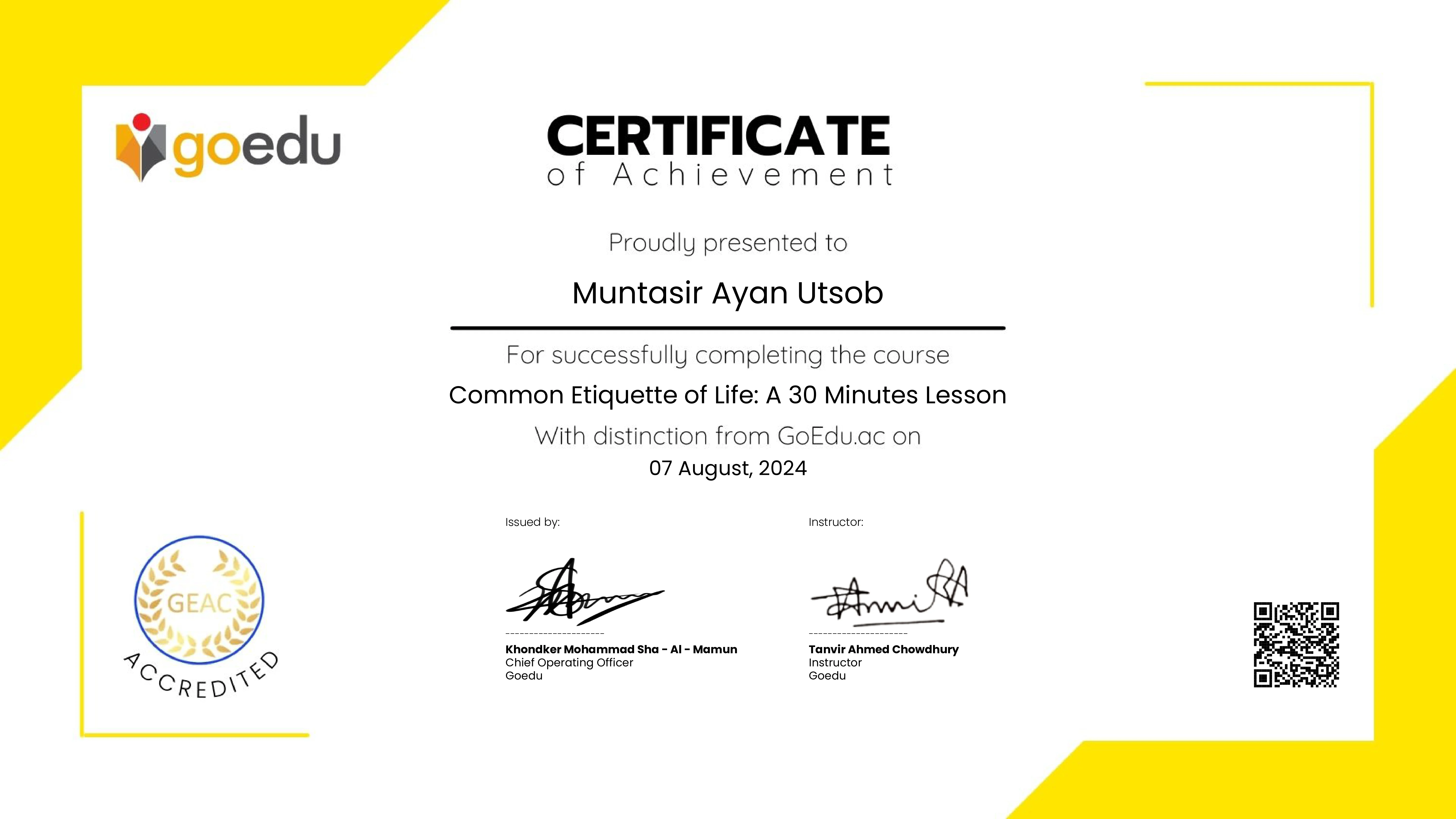 Common Etiquette of Life A 30 Minutes Lesson